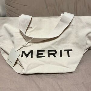 Merit Cream Canvas Tote Bag